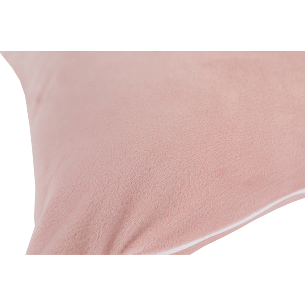 Pernă, material textil de catifea roz pudră, 45x45, ALITA TIPUL 2