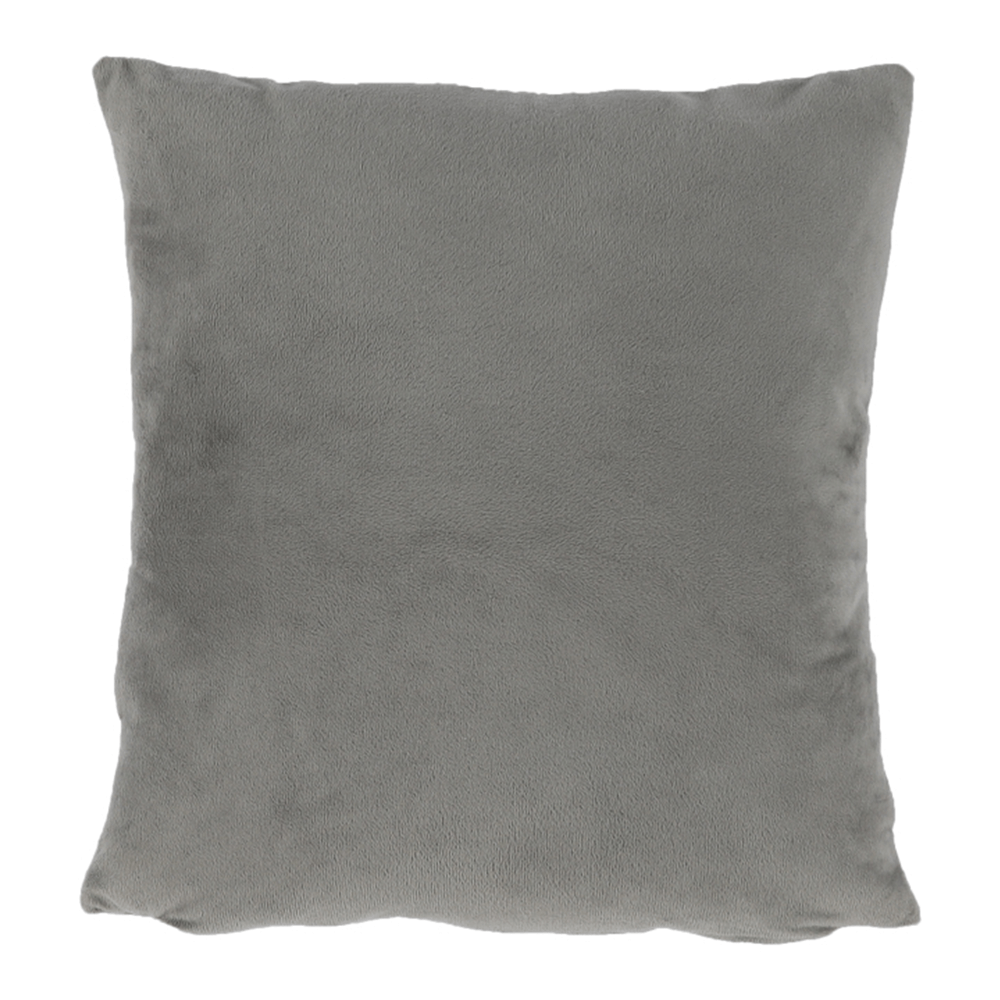 Pernă, material textil de catifea gri-maro Taupe, 45x45, ALITA TIPUL 3