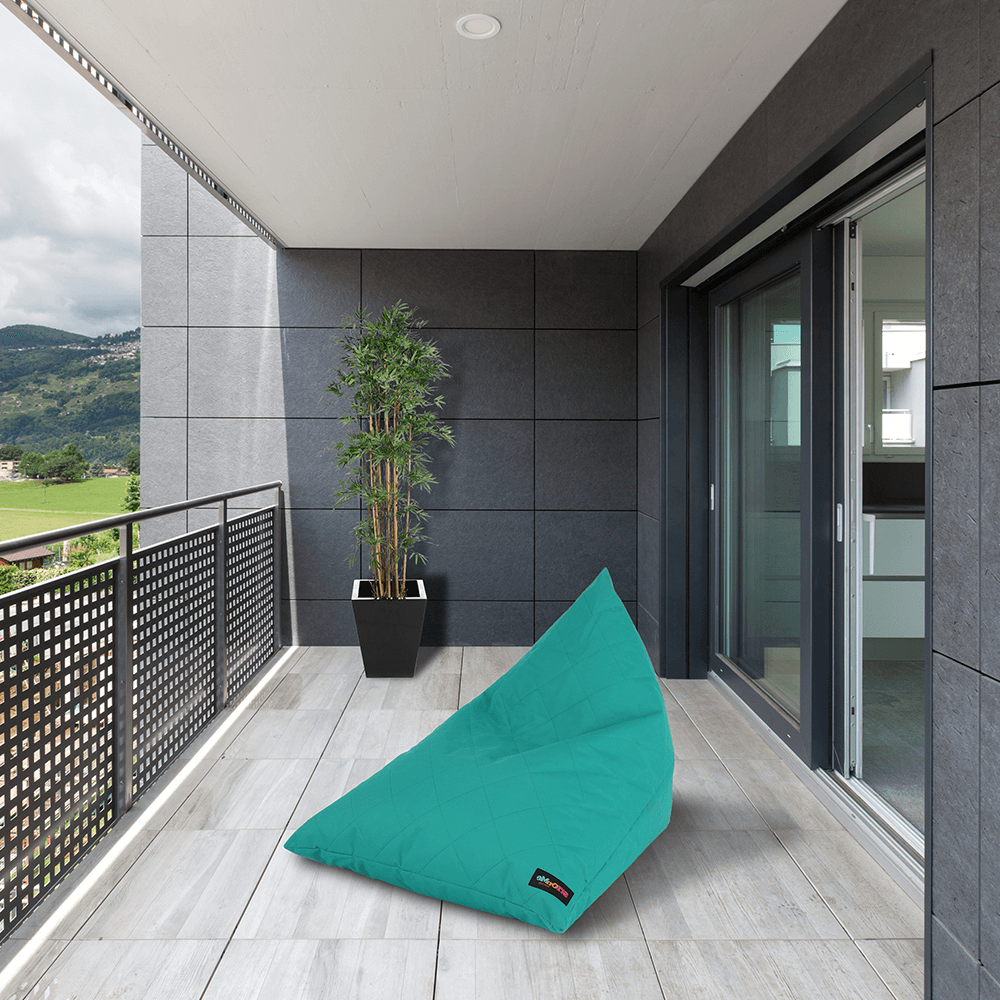 Fotoliu tip sac, material textil turcoaz, VETOK