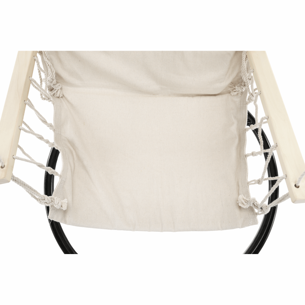 Scaun suspendabil, bumbac / lemn, alb, VINTO 2 NEW