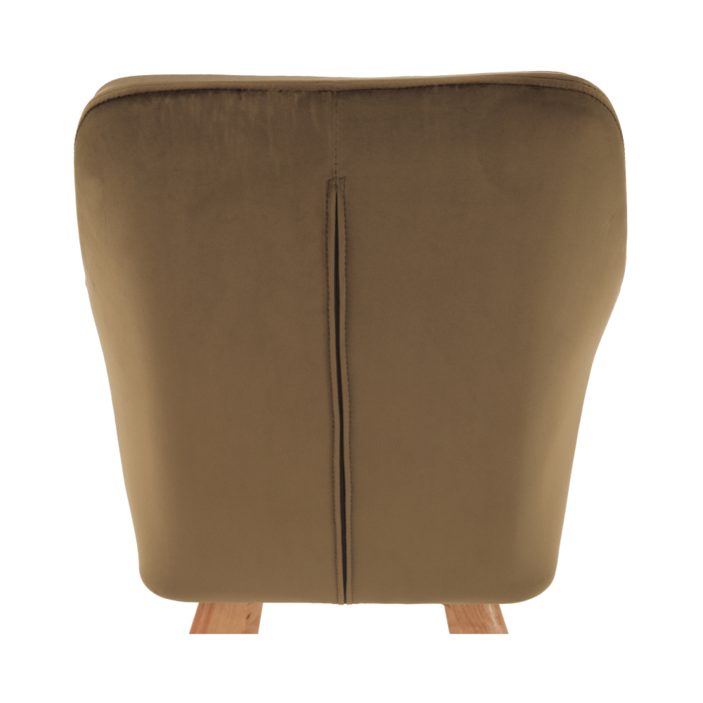 Fotoliu, material textil catifea maro auriu/stejar, ZERON