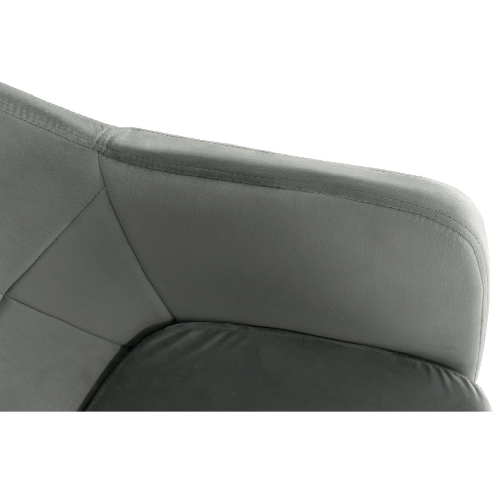 Fotoliu, material de catifea gri deschis/negru, ZERON