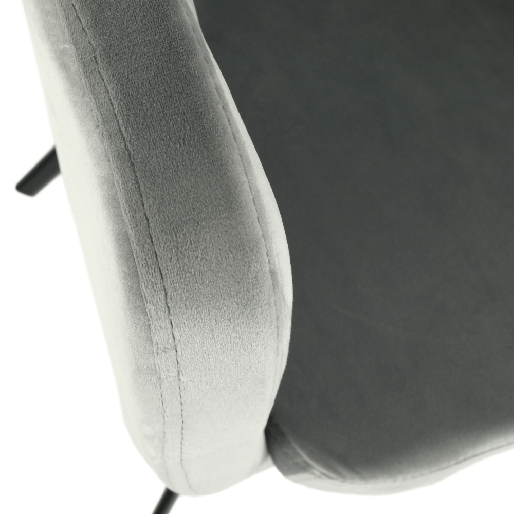 Fotoliu, material de catifea gri deschis/negru, ZERON