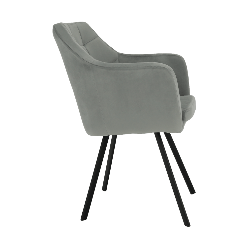 Fotoliu, material de catifea gri deschis/negru, ZERON