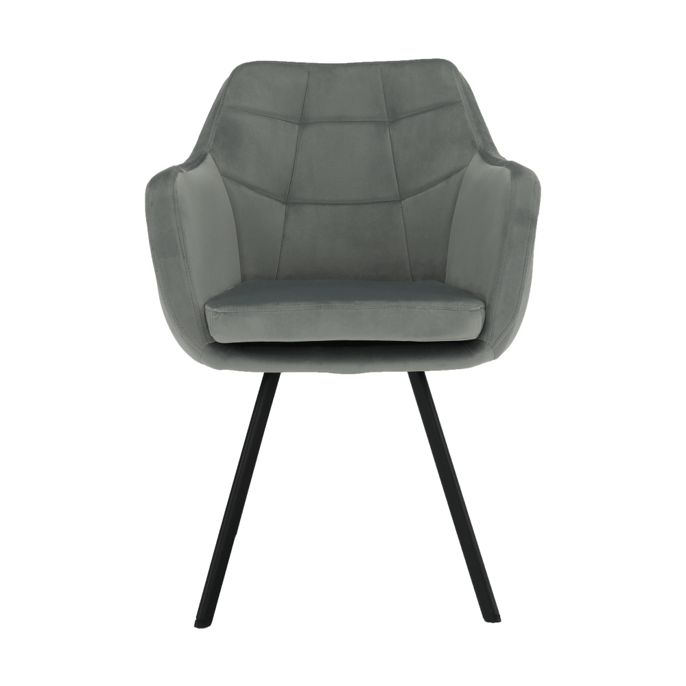 Fotoliu, material de catifea gri deschis/negru, ZERON