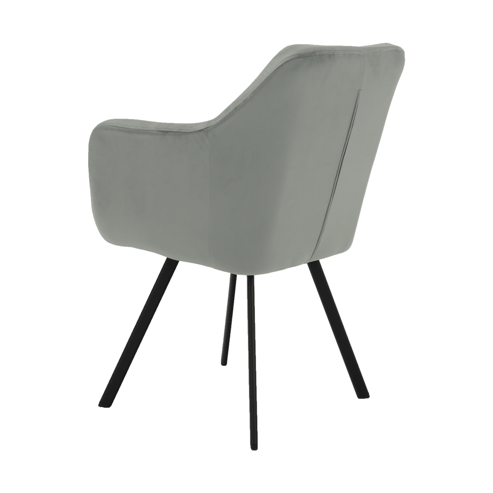 Fotoliu, material de catifea gri deschis/negru, ZERON