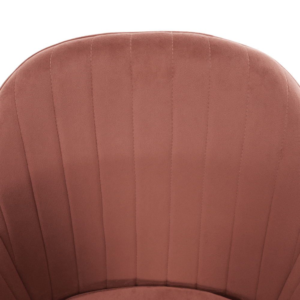 Fotoliu de design, catifea Velvet roz maroniu, ZIRKON