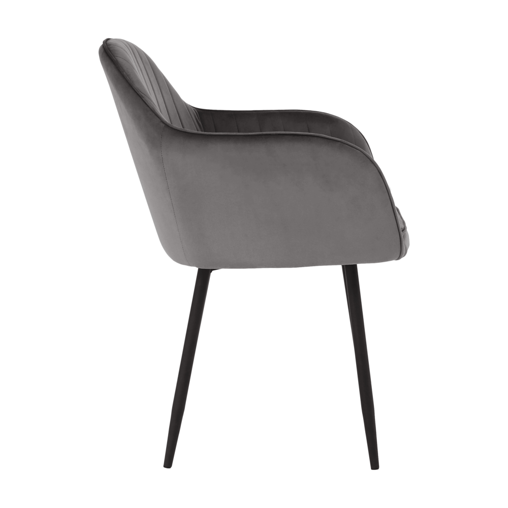 Fotoliu de design, ţesătură catifea gri, ZIRKON