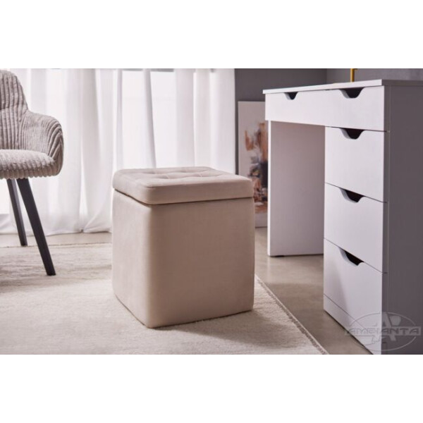 Taburet puf pătrat (cu ladă) 