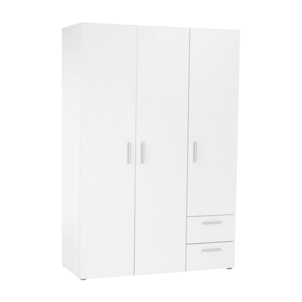 Dulap haine cu rafturi, alb, ADELI