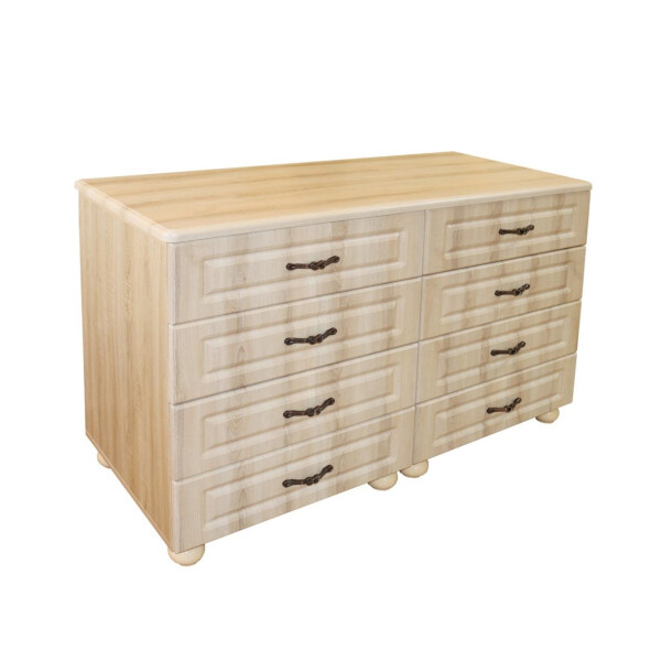 Comoda Dynasty Sonoma cu 8 sertare si blat MDF