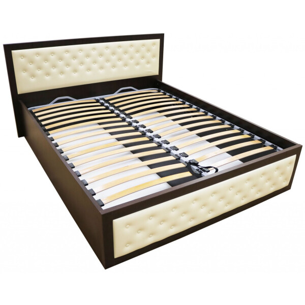 Pat Torino cu somiera rabatabila wenge / bej