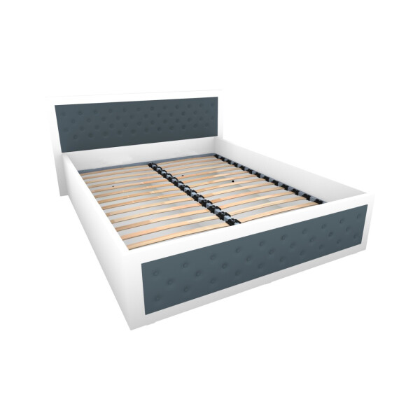 Pat Torino cu somiera rabatabila alb / gri