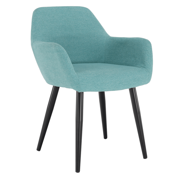 Fotoliu design, mentol / negru, LACEY