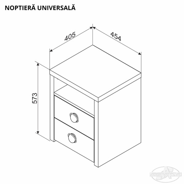 Noptiera UNIVERSALA GRAFIT