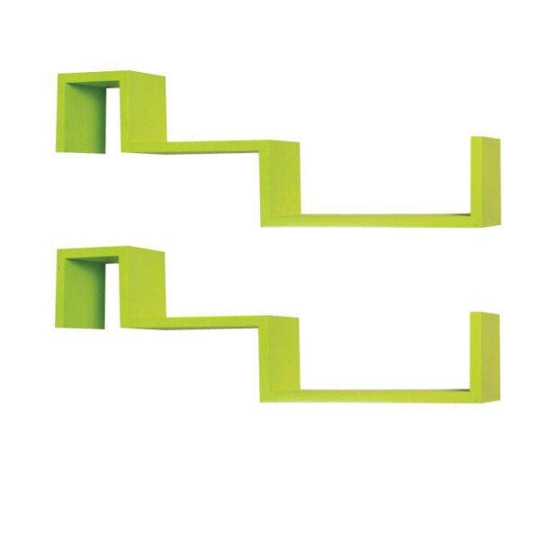 Set 2 poliţe, verde, FRI NEW