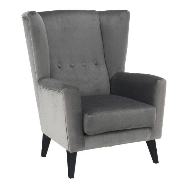 Fotoliu, gri deschis/negru, RODEZA