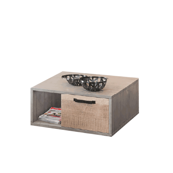 Măsuţă de cafea, stejar nisipiu / gri, BARIA 1S