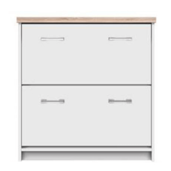 Pantofar 2K, PAL melaminat, alb/stejar sonoma, TOPTY