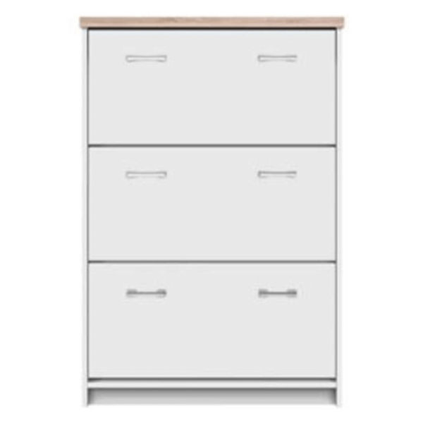 Pantofar 3K, PAL melaminat, alb/stejar sonoma, TOPTY