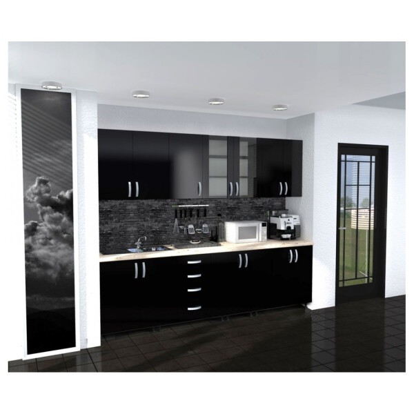 Bucatarie Zebra 2.6 metri PAL negru