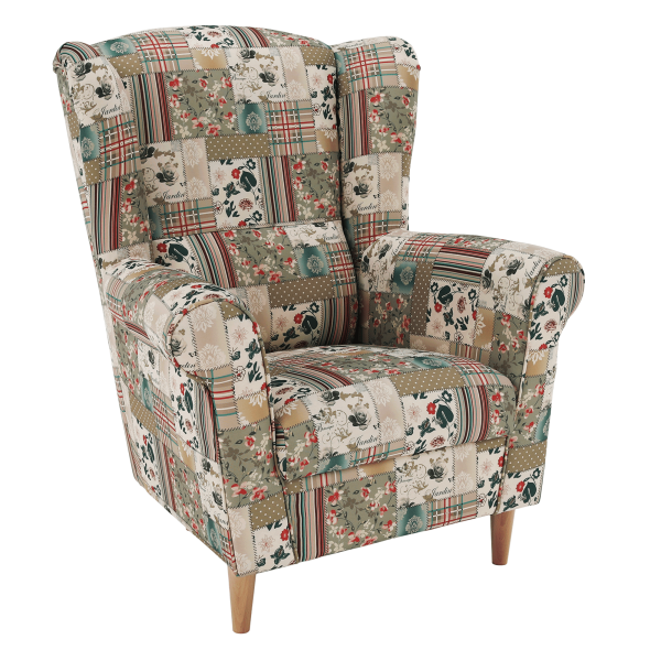 Fotoliu, material textil în stilul patchwork viorica 1, CHARLOT