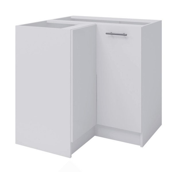 Dulap inferior de colţ, alb, FABIANA S - 90N