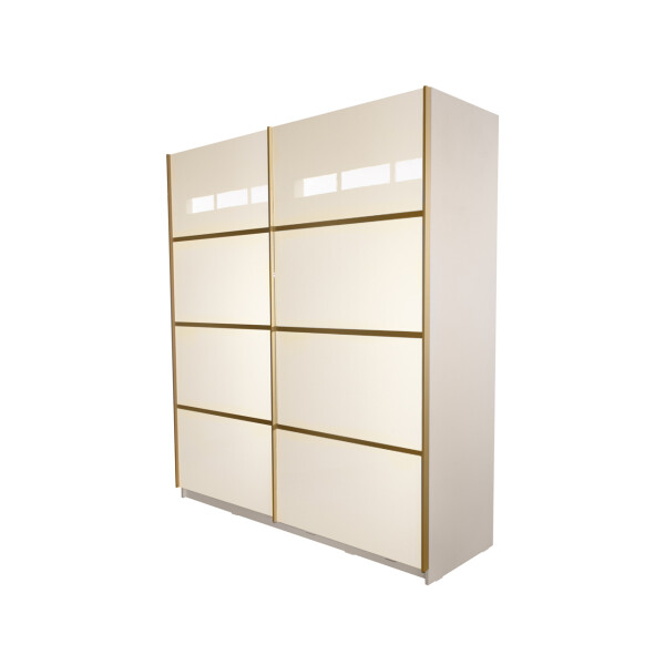 Gold Dulap 1800 Crem cu usi MDF Lucios