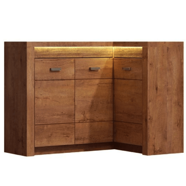 Comodă de colţ, frasin deschis, INFINITY I-15