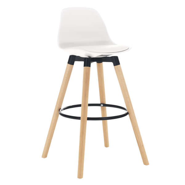 Scaun bar, alb/fag, EVANS