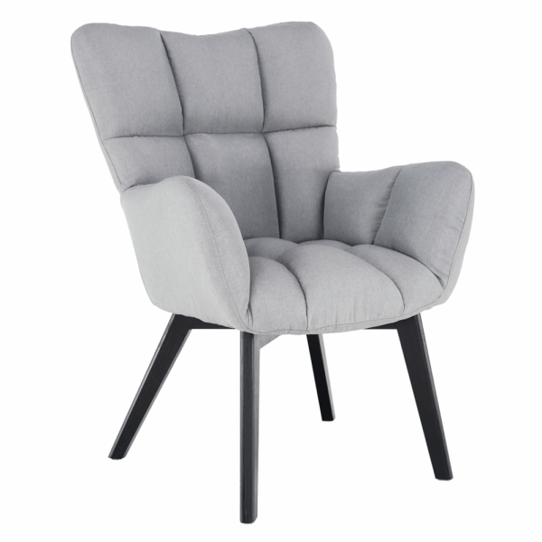 Fotoliu de design, gri/negru, FONDAR