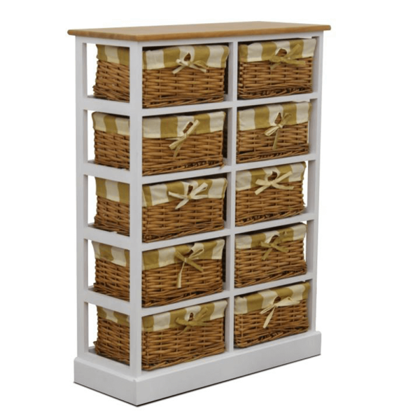 Comodă, alb/miere, GINGER 2