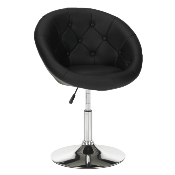 Fotoliu rotativ, negru/crom, GULEN