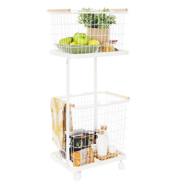 Coş de rufe, metal, alb, HERMES