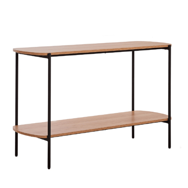 Consolă în stil industrial, salcâm / negru, HOLAR