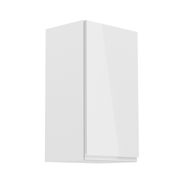 Dulap superior, alb/alb extra lucios, de dreapta, AURORA G601F