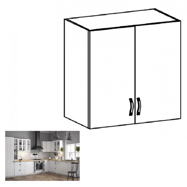 Dulap superior G80, alb/pin Andersen, PROVENCE