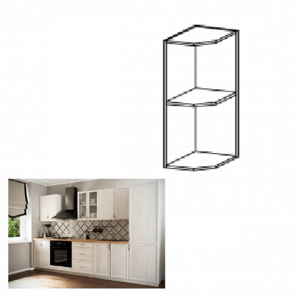 Dulap superior cu 1 poliţă G25PZ, alb, SICILIA