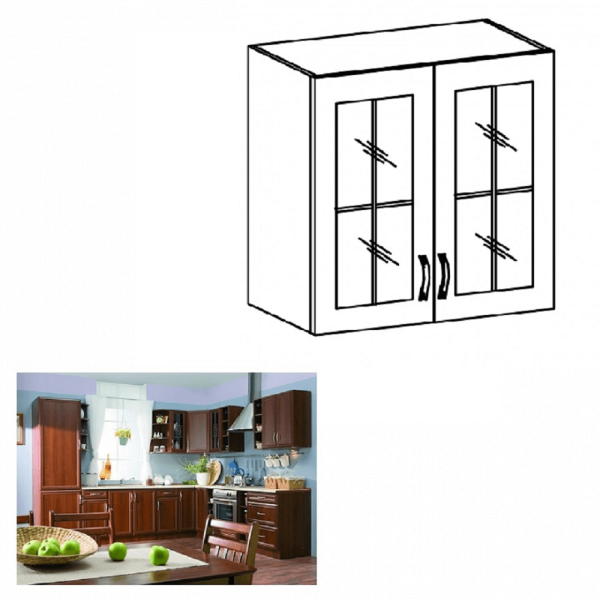 Dulap superior G80S cu geam, nuc Milano, SICILIA