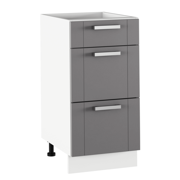 Dulap inferior, gri închis/alb, JULIA TYP 53