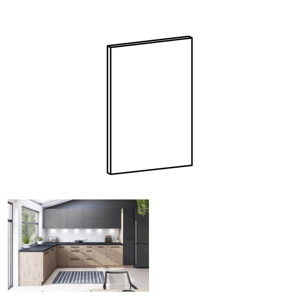 Uşă la maşina de spălat vase, stejar artizanal, 44,6x57, LANGEN