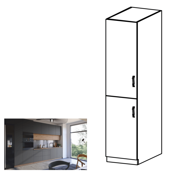 Dulap alimentar, stejar artizanal / gri mat, stânga, LANGEN D40SP