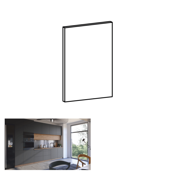 Uşă la maşina de spălat vase, gri mat, 59,6x57 cm, LANGEN