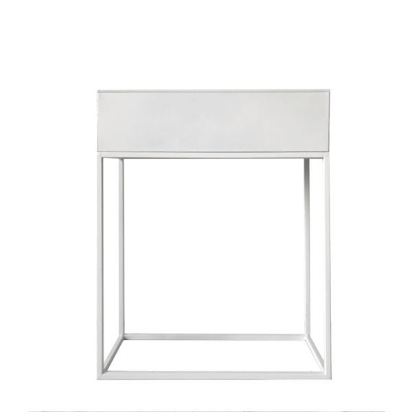Ghiveci de flori din metal multifuncţional, alb, INDIZE TYP 3 WL4214