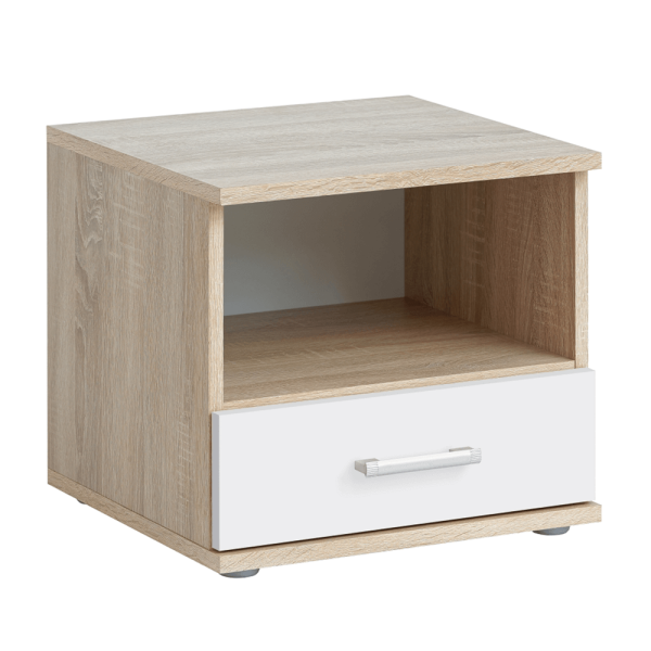 Noptieră, stejar sonoma/alb, EMIO TYP 05