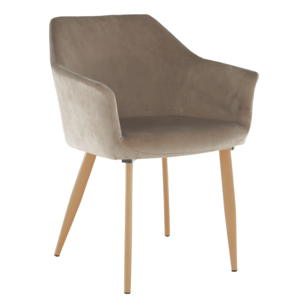 Fotoliu, ţesătură Taupe gri maro/fag, ODOVEL