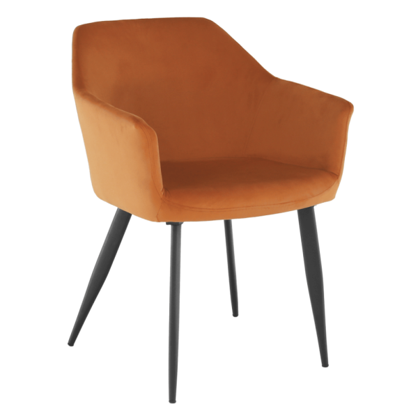 Fotoliu, ţesătură cărămiziu/picioare negre, ODOVEL