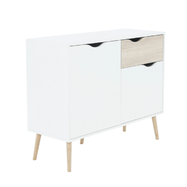 Comodă, stejar sonoma/alb, OSLO 75387