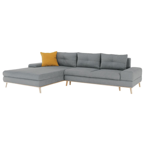 Colţar, gri/muştar, stânga, PANOS