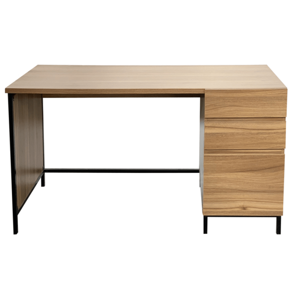 Birou, stejar / negru, ALYSANDRA TYPE 3